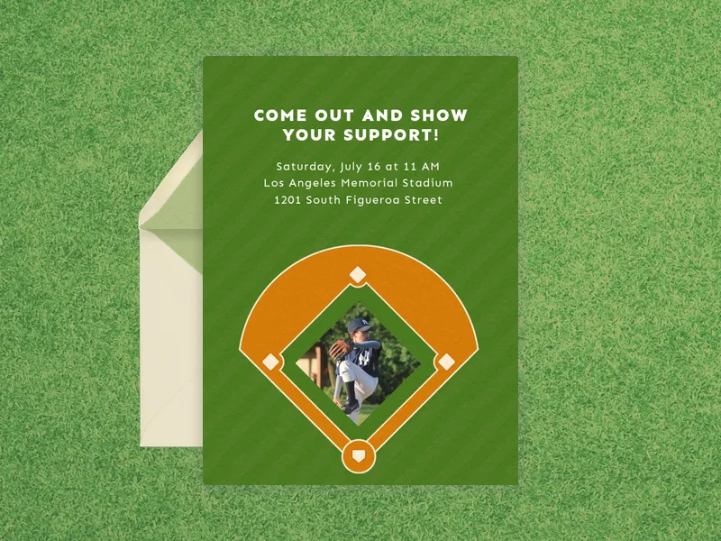 Baseball Diamond (Photo) - baseball - Invitation