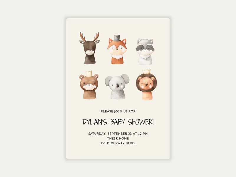 Baby Animal Party - baby_sprinkle - Invitation