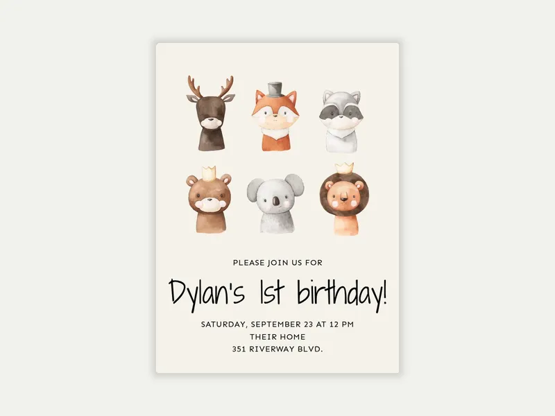Baby Animal Party - babys_first - Invitation