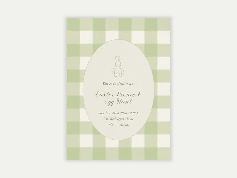 Precious Bun Bun Invitation free template design