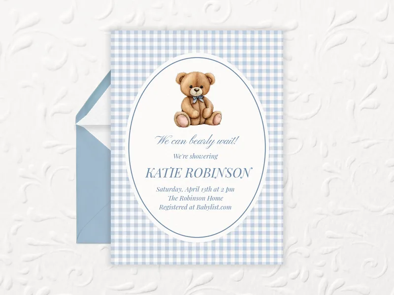 Teddy Bear Jamboree Invitation premium template design