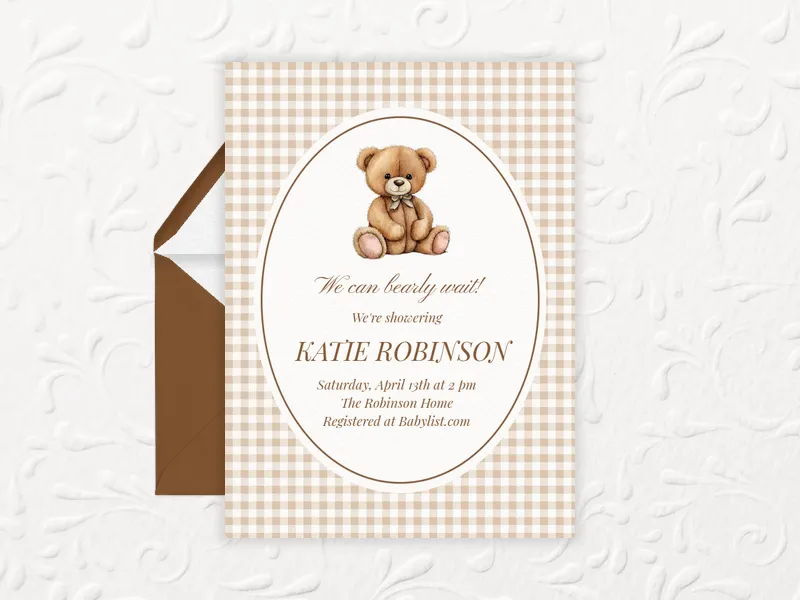 Teddy Bear Jamboree Invitation premium template design