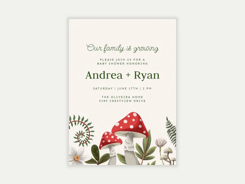 Fungi Family - featured - Invitation
