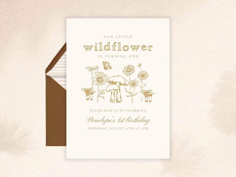 Our Little Wildflower - featured - Invitation