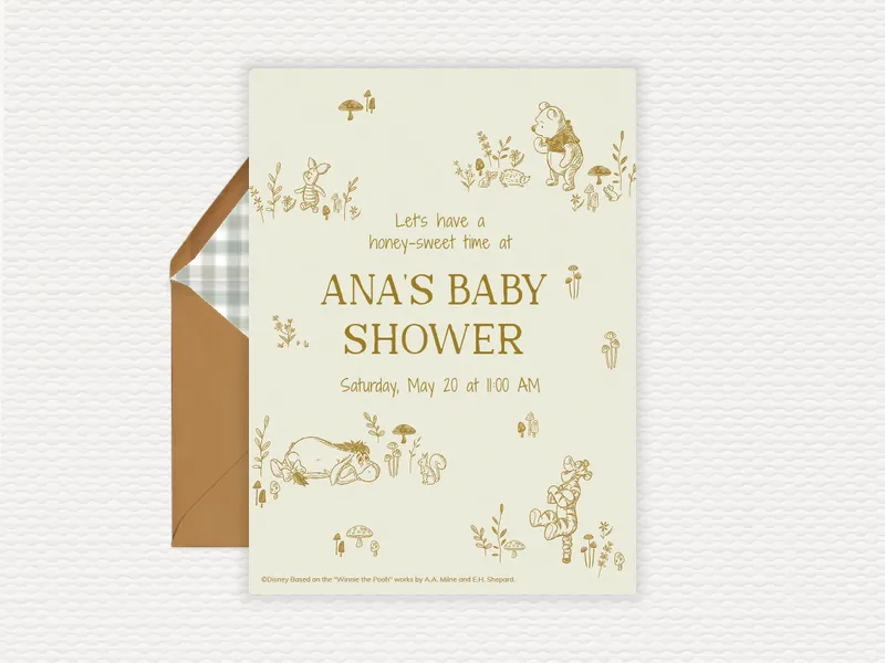 Disney’s Winnie the Pooh: Always Together Invitation premium template design
