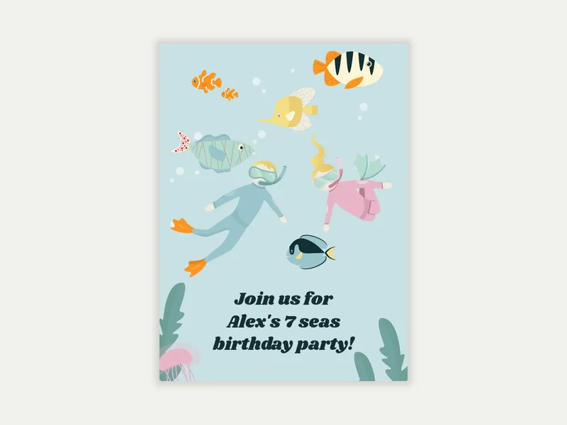 Beach Snorkel - featured - Invitation