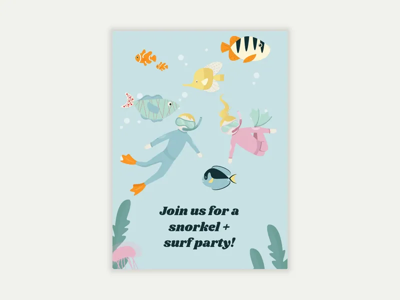 Beach Snorkel - beach_party - Invitation