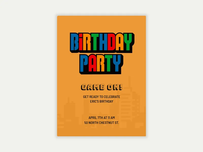 Birthday City - kids_and_teens - Invitation