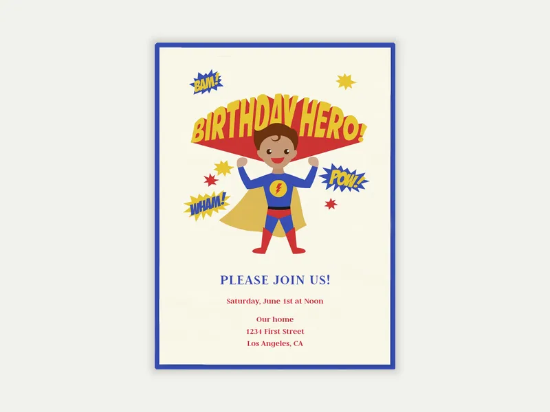 Birthday Hero - featured - Invitation