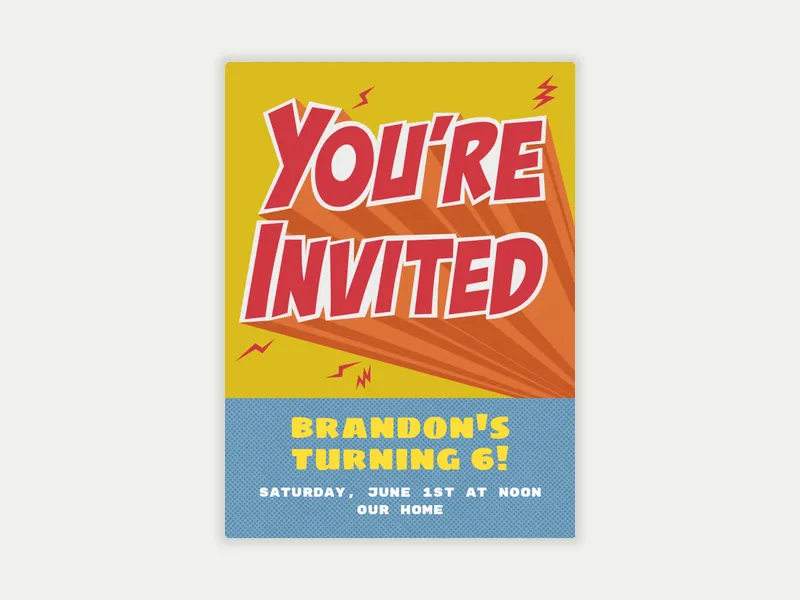 Bolts Invitation free template design