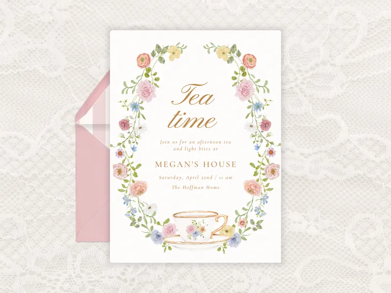 Botanical Tea - brunch_lunch - Invitation