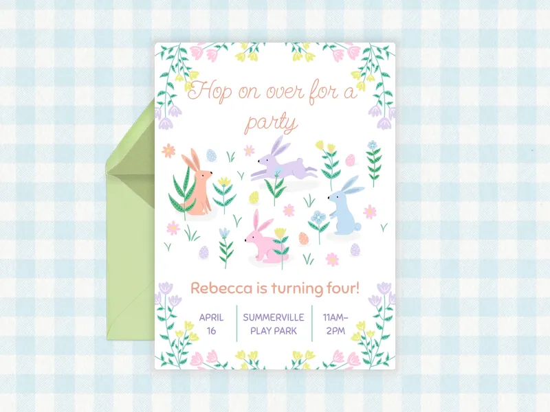 Bunny Bash - spring - Invitation