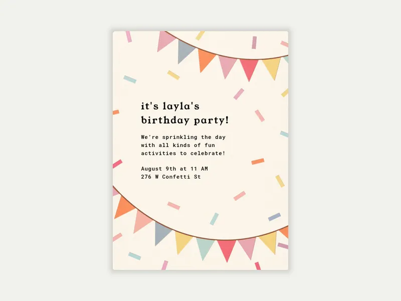 Camp Confetti - birthday - Invitation