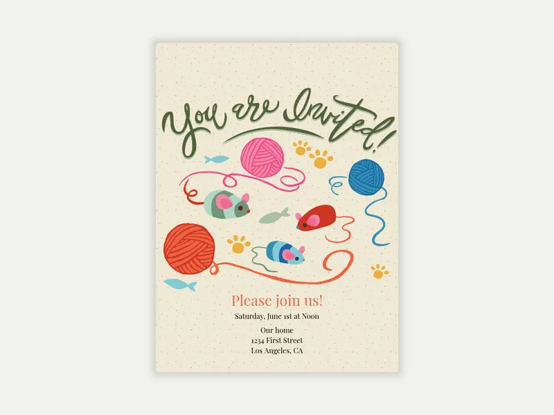 Catastic Invitation free template design