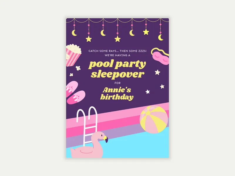Catching Zzzs Invitation free template design