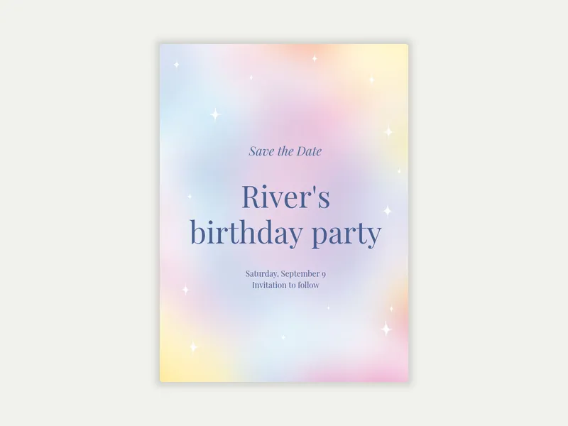 On Cloud Nine - Save the Date free template design