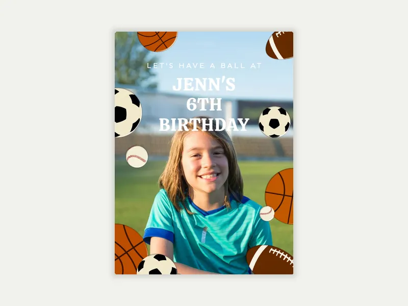 Sports Gear (Photo) - baby_naming_bris - Invitation