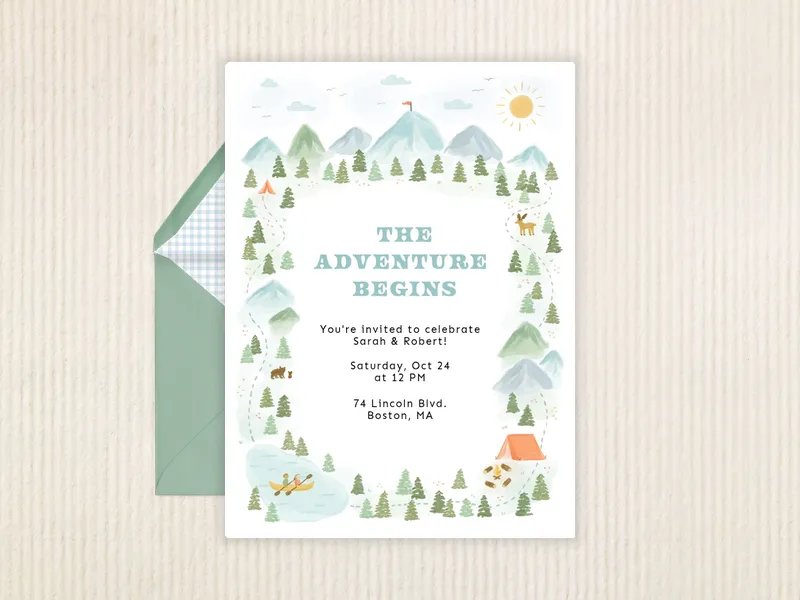 Happy Camper - couples_baby_shower - Invitation