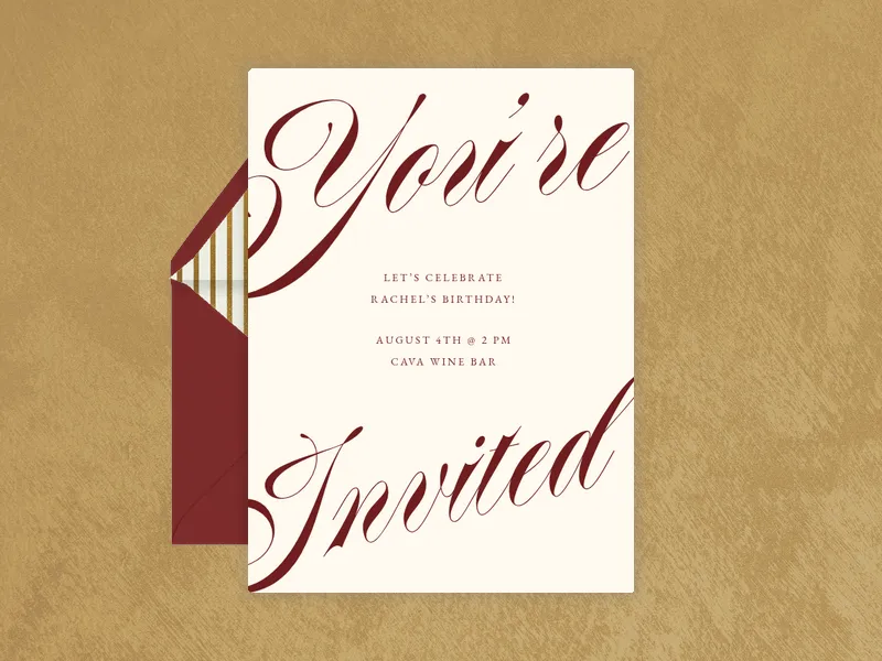 Classic Calligraphy - 65th_birthday - Invitation
