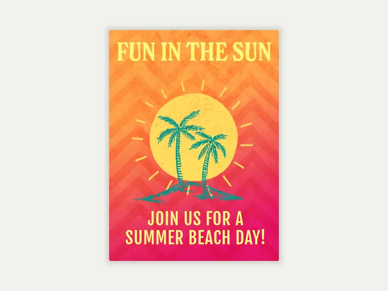 Surfside Fun Invitation free template design