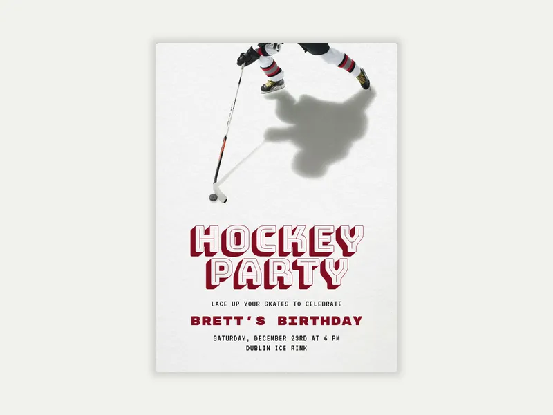 Hockey Players Invitation free template design