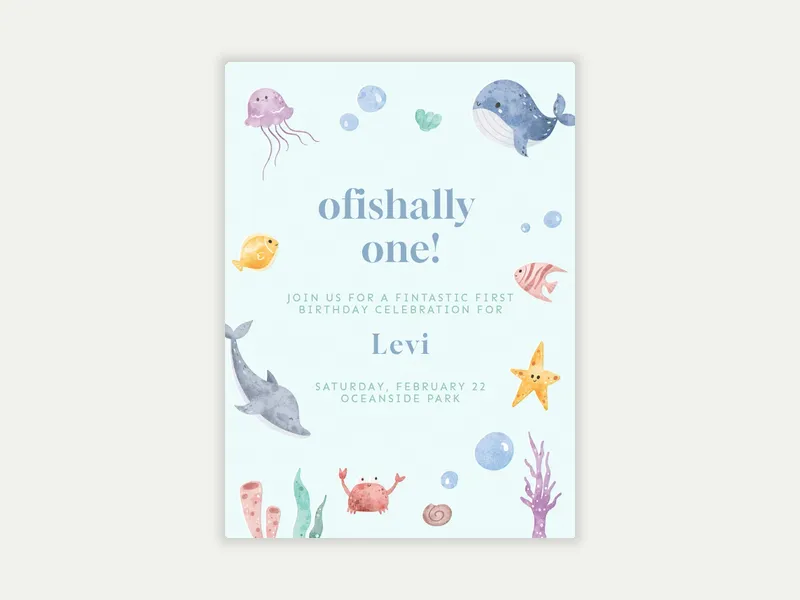 Sea Soireé Invitation free template design