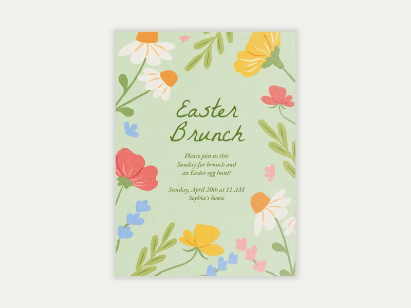 Spring Has Sprung Invitation free template design