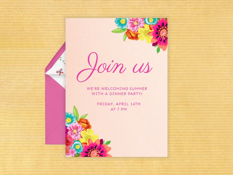 Floral Pattern Invitation premium template design