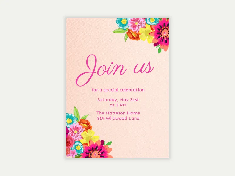 Floral Pattern - mothers_day - Invitation