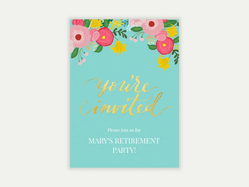 Floral Bloom Invitation free template design