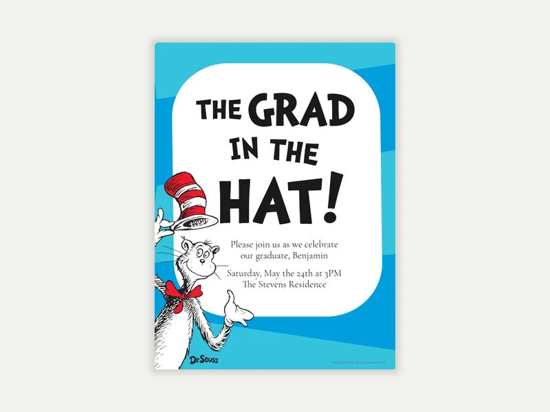 Dr. Seuss: Hats Off - featured - Invitation