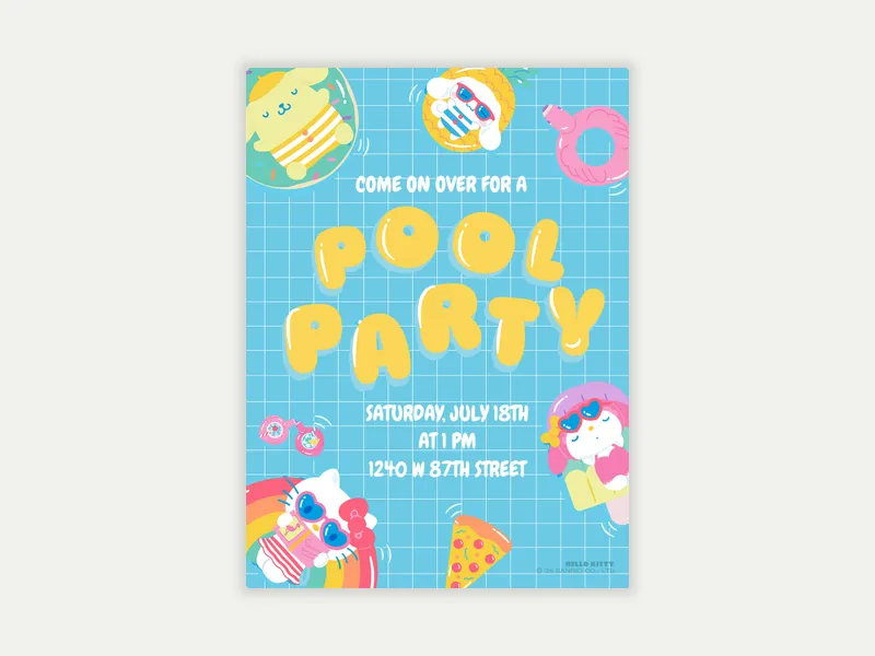 Sanrio’s Hello Kitty & Friends: Pool Pals - sanrio - Invitation