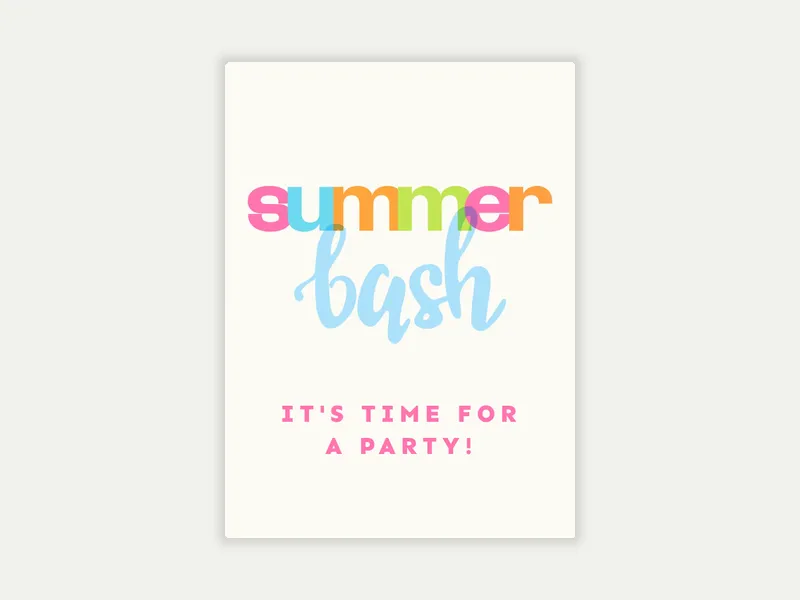 Summer Bash - outdoor_fun - Invitation