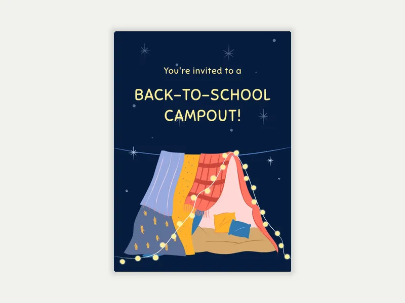 Blanket Fort - back_to_school - Invitation
