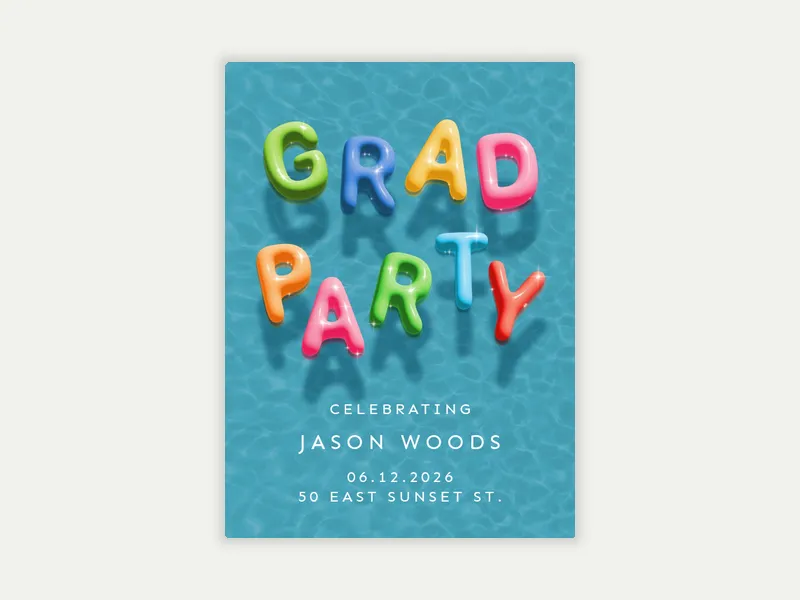 Cool Pool Invitation free template design
