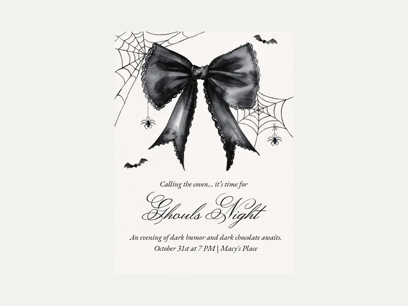 Ghouls Night Invitation free template design