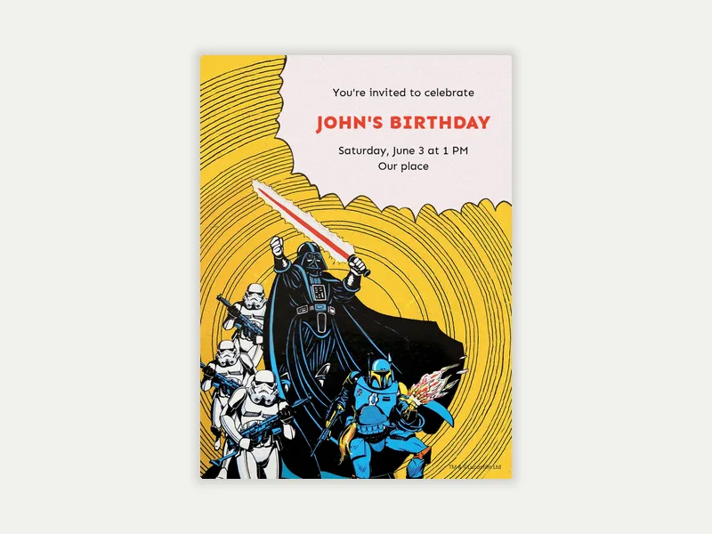 Star Wars™: Vintage Darth Vader - star_wars - Invitation