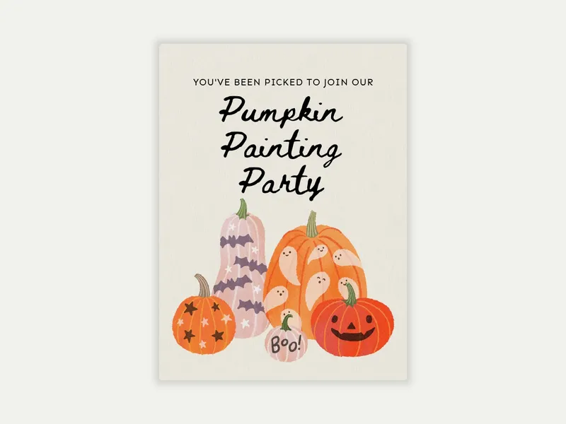 Pumpkin Painting Party - halloween - Invitation