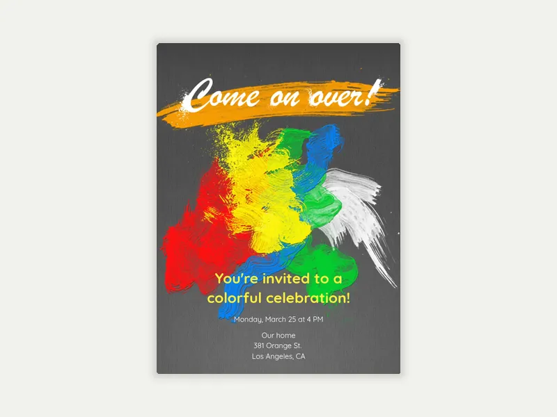 Paint Play Date - arts_and_crafts - Invitation