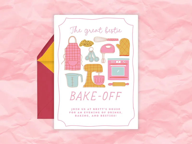 Great Bestie Bake-Off - valentines_day - Invitation