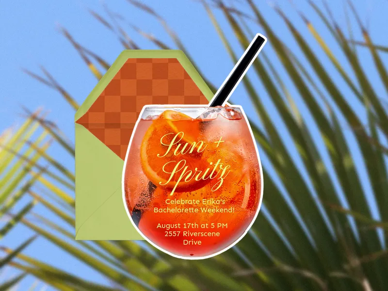 Seriously Spritzy Invitation premium template design