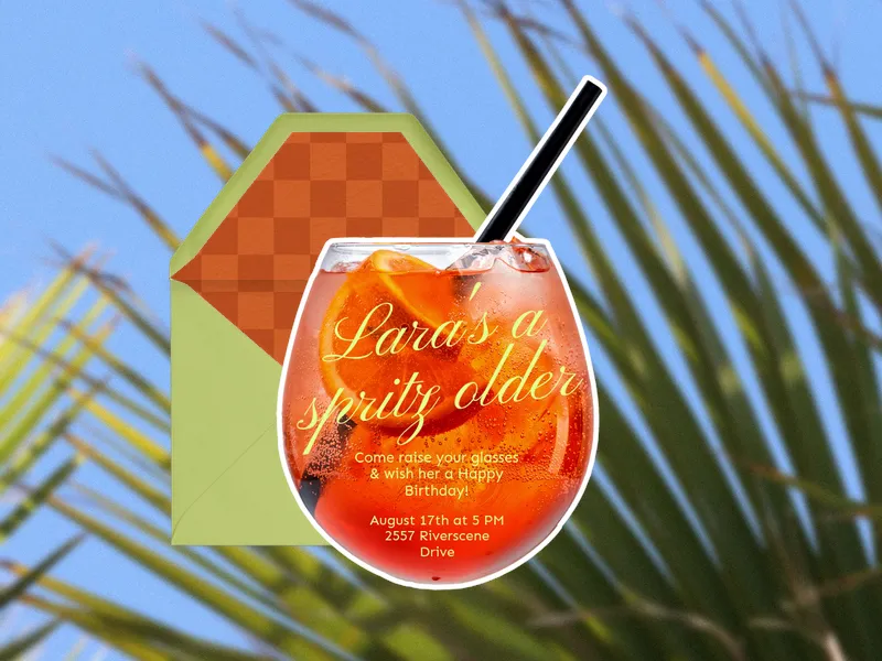 Seriously Spritzy Invitation premium template design