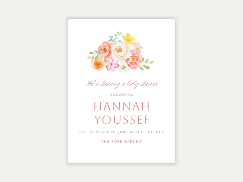 Brilliant Bouquet Invitation free template design