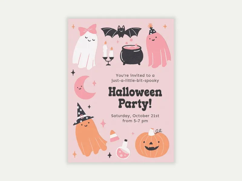 Just a Little Bit Spooky Invitation free template design