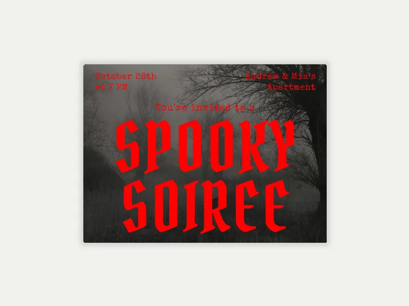 Gothic Woods Invitation free template design