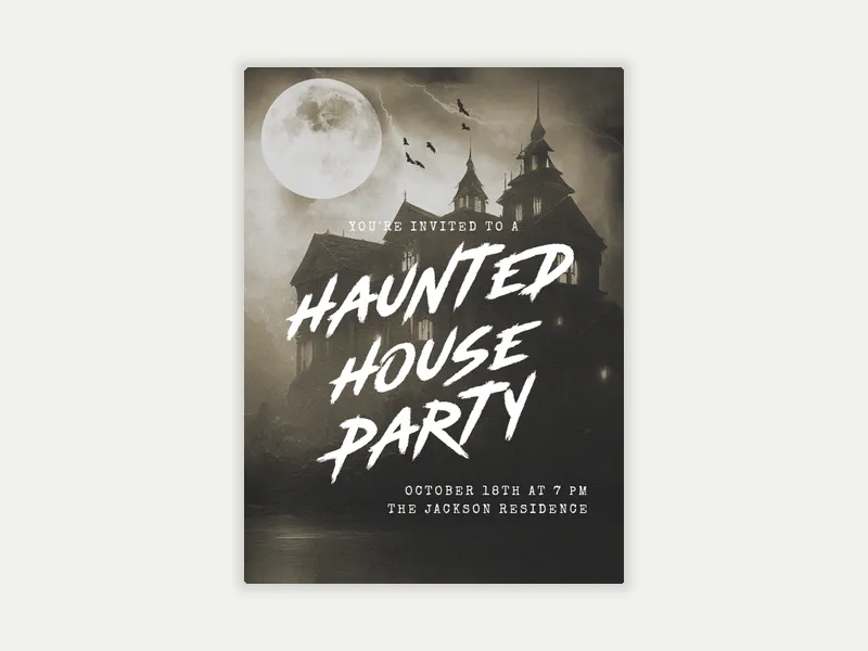 Haunted House - halloween - Invitation