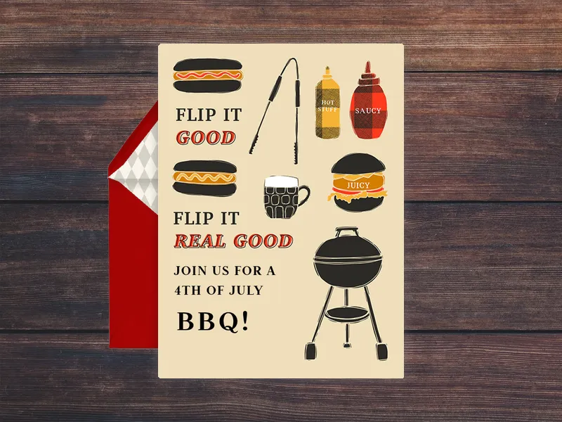 Flip It Good Invitation premium template design