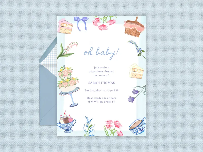 Bloom & Brunch Invitation premium template design