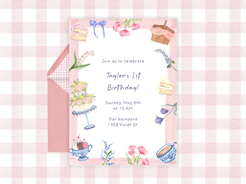 Bloom & Brunch Invitation premium template design