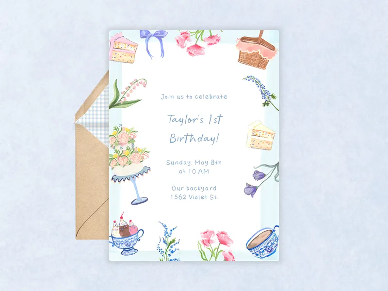 Bloom & Brunch Invitation premium template design